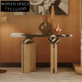 Elegant Italian Travertine Stone Console Table for Modern Entryways and Hallways