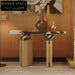 Elegant Italian Travertine Stone Console Table for Modern Entryways and Hallways