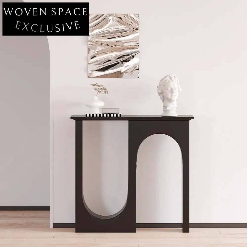 Elegant Italian Vintage Double Arch Design Wooden Console Table for Hallway Entryway