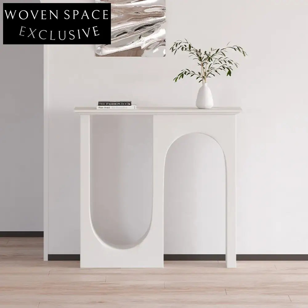 Elegant Italian Vintage Double Arch Design Wooden Console Table for Hallway Entryway