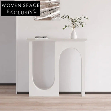 Elegant Italian Vintage Double Arch Design Wooden Console Table for Hallway Entryway