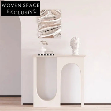 Elegant Italian Vintage Double Arch Design Wooden Console Table for Hallway Entryway