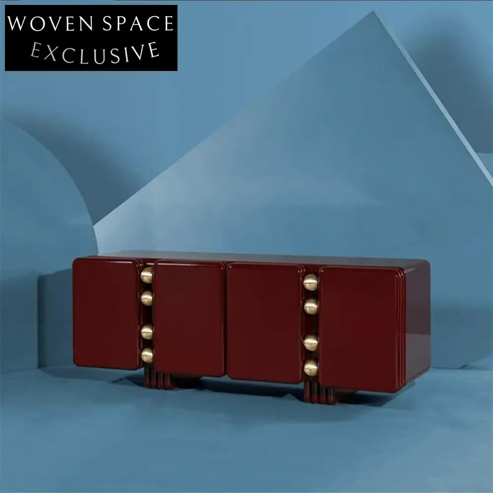 Elegant Italian Vintage Modern Solid Wood Storage Cabinet Living Room Sideboard
