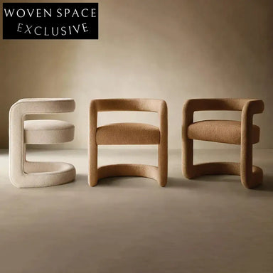 Elegant Italian White Velvet U-Shape Wood Frame Dining Chair for Home