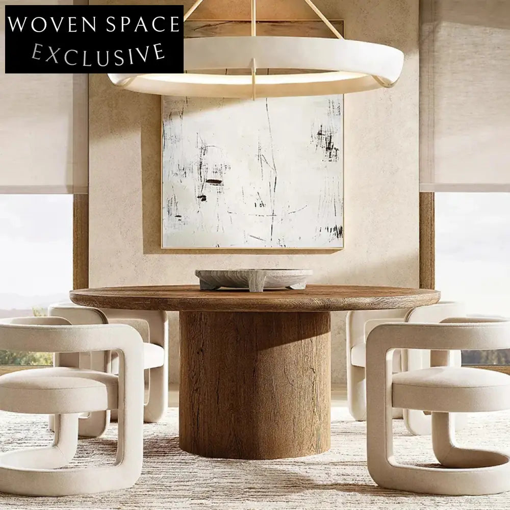 Elegant Italian White Velvet U-Shape Wood Frame Dining Chair for Home