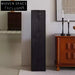 Elegant Japandi Wabi Sabi Black Wood Square Pedestal Decor Stand for Living Room