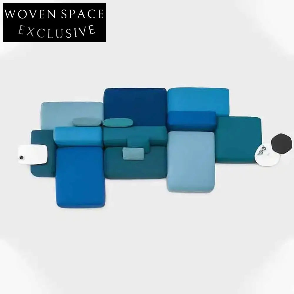 Elegant Japanese Wood Frame Modular Sectional Sofa Soft Linen Fabric Couch