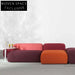 Elegant Japanese Wood Frame Modular Sectional Sofa Soft Linen Fabric Couch