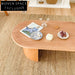 Elegant Korean Style Wooden Oval Center Living Room Coffee Table