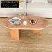 Elegant Korean Style Wooden Oval Center Living Room Coffee Table