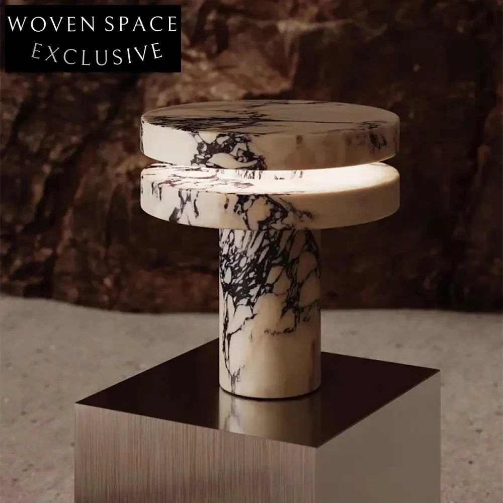 Elegant LED Natural Marble Accent Lamp for Modern Home Decor and Reading
