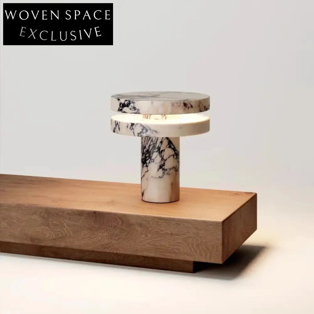 Elegant LED Natural Marble Accent Lamp for Modern Home Decor and Reading