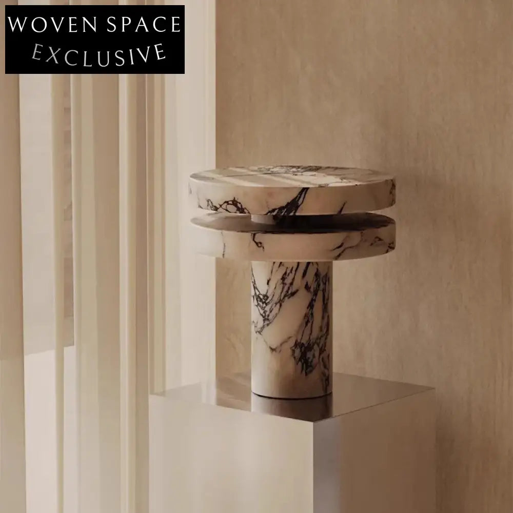 Elegant LED Natural Marble Accent Lamp for Modern Home Decor and Reading