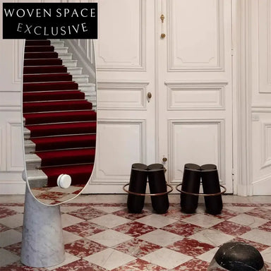 Elegant Marble Framed Full-Length Floor Mirror for Modern Home Decor