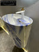 Elegant Marble Pattern Ceramic Wall-Hung Bathroom Lavabo Basin for Modern Homes