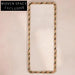 Elegant Marble Spliced Full-Length Floor Mirror for Modern Home Decor