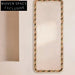 Elegant Marble Spliced Full-Length Floor Mirror for Modern Home Decor