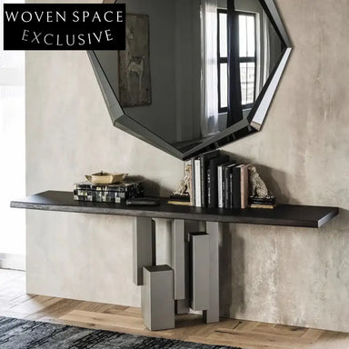 Elegant Marble & Steel Console Table for Modern Hallway Decor