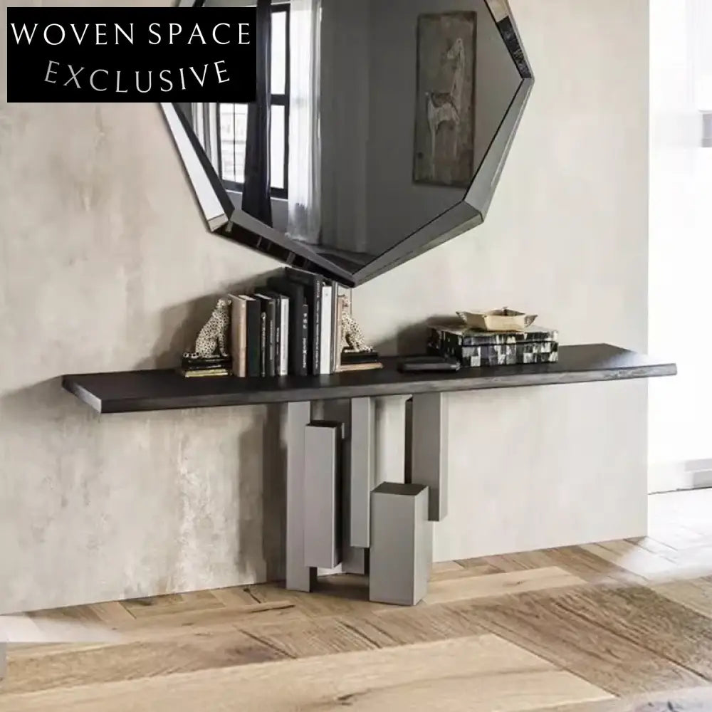 Elegant Marble & Steel Console Table for Modern Hallway Decor