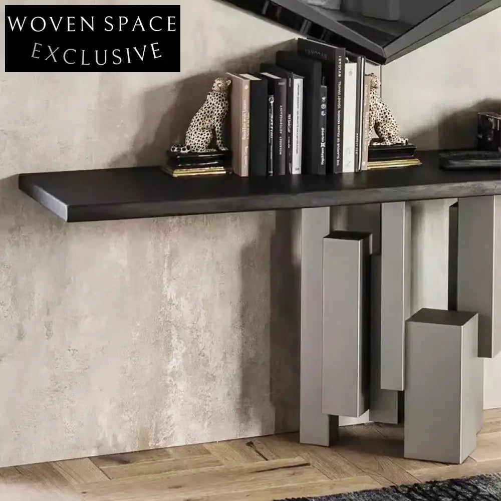 Elegant Marble & Steel Console Table for Modern Hallway Decor