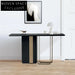 Elegant Marble Top Console Table, Modern Stainless Steel Base Entryway Furniture