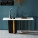 Elegant Marble Top Console Table, Modern Stainless Steel Base Entryway Furniture