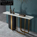 Elegant Marble Top Console Table, Modern Stainless Steel Base Entryway Furniture