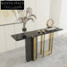 Elegant Marble Top Console Table, Modern Stainless Steel Base Entryway Furniture