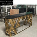 Elegant Marble Top Gold Stainless Steel Frame Entryway Console Table