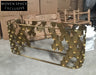 Elegant Marble Top Gold Stainless Steel Frame Entryway Console Table