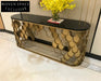 Elegant Marble Top Gold Stainless Steel Frame Entryway Console Table