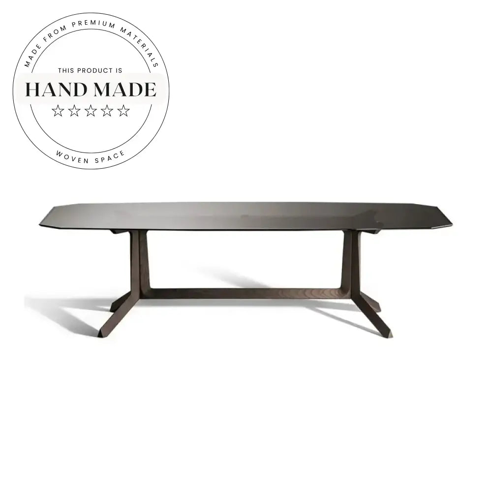 Elegant Marble Top Solid Walnut Wood Modern Kitchen Dining Table