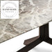 Elegant Marble Top Solid Walnut Wood Modern Kitchen Dining Table