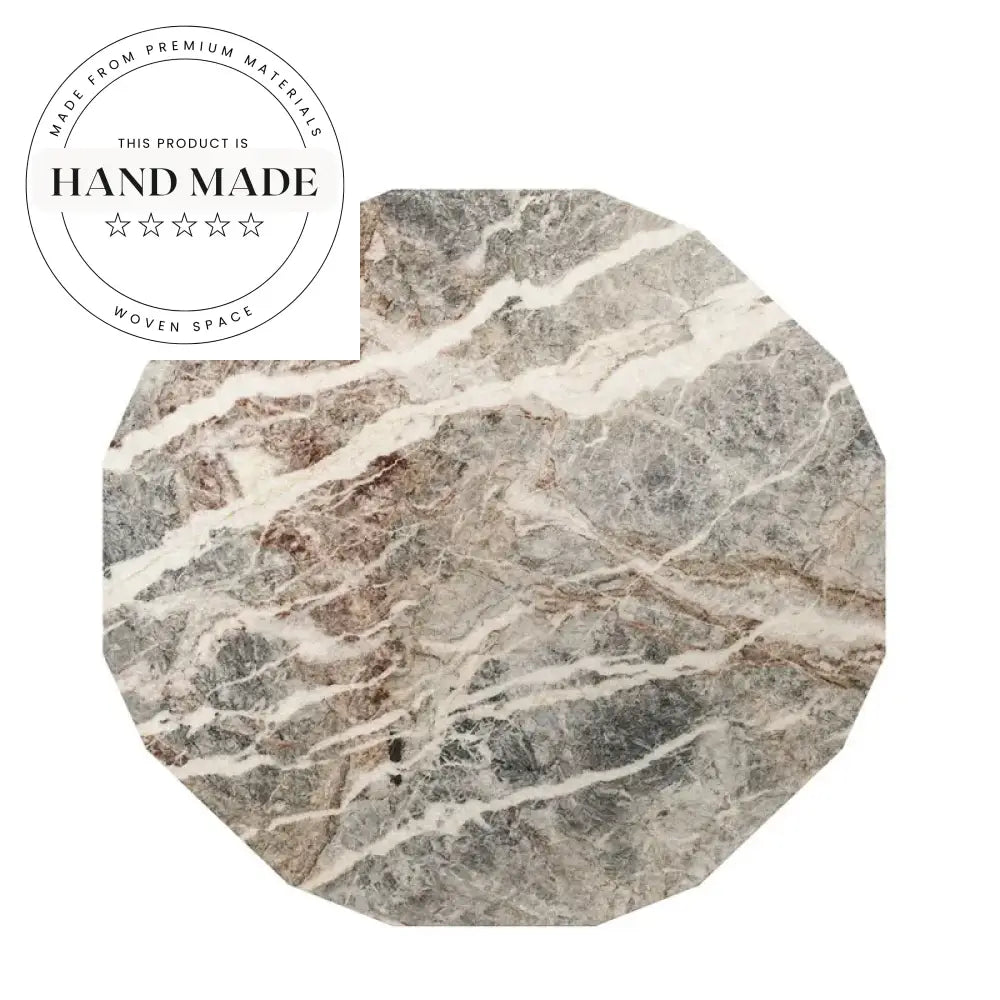 Elegant Marble Top Solid Walnut Wood Modern Kitchen Dining Table