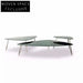 Elegant Marble Water Drop Design Nesting Coffee Table Set for Living Room