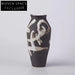 Elegant Matte Black Ceramic Flower Vase for Modern Home and Office Decor