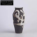 Elegant Matte Black Ceramic Flower Vase for Modern Home and Office Decor