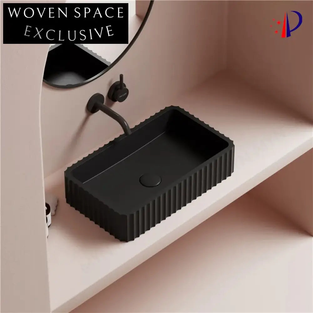 Elegant Matte Gray Artificial Stone Countertop Bathroom Vessel Sink
