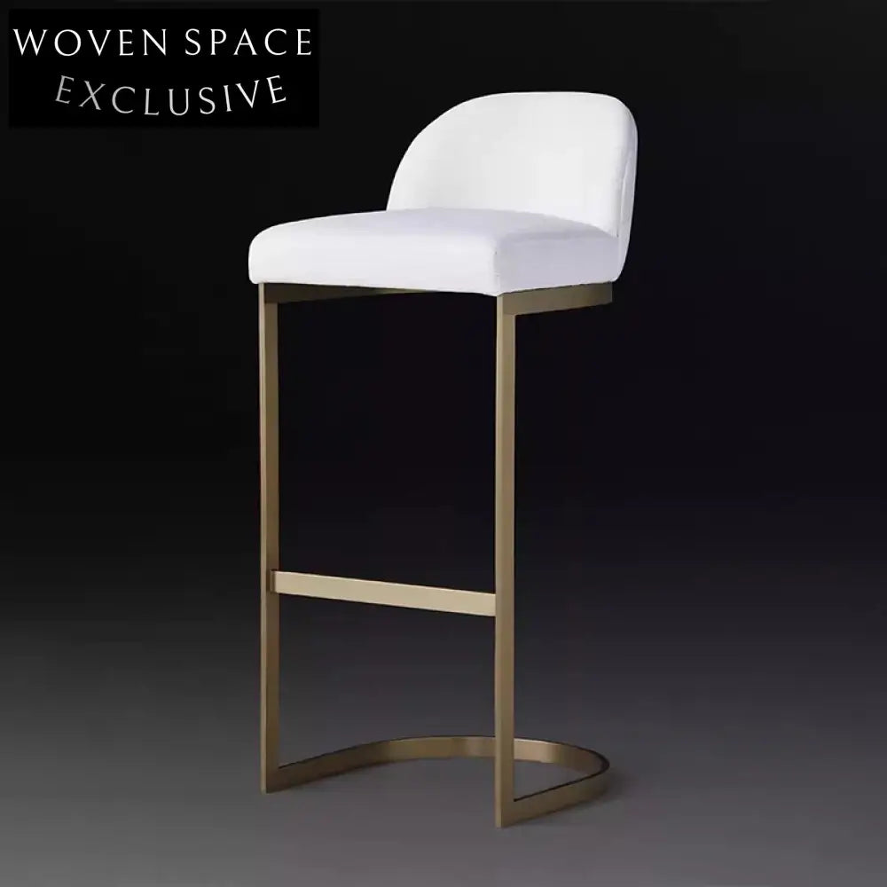 Elegant Metal Frame Velvet Upholstered Tall Counter Height Bar Stool