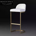 Elegant Metal Frame Velvet Upholstered Tall Counter Height Bar Stool