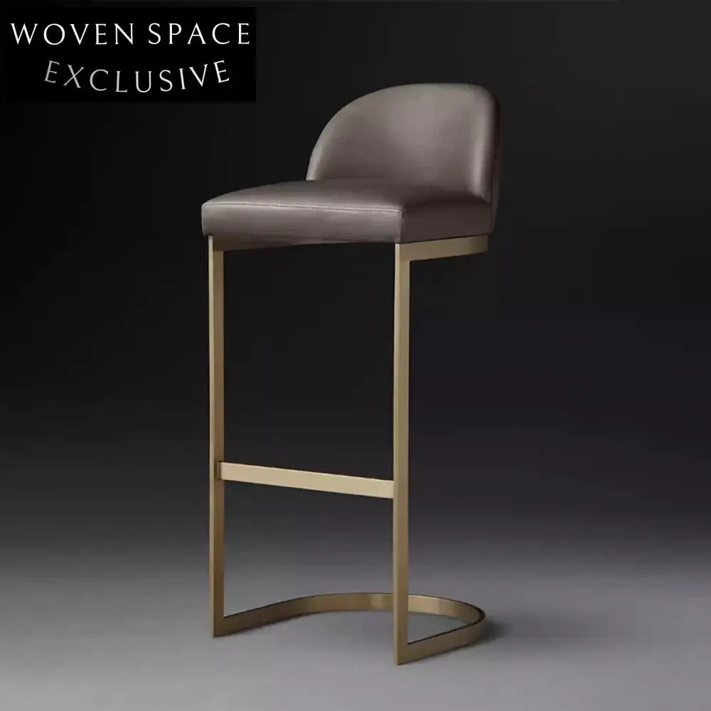 Elegant Metal Frame Velvet Upholstered Tall Counter Height Bar Stool