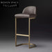 Elegant Metal Frame Velvet Upholstered Tall Counter Height Bar Stool