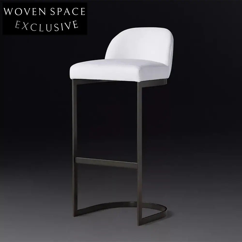 Elegant Metal Frame Velvet Upholstered Tall Counter Height Bar Stool