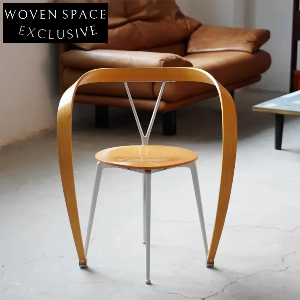 Elegant Mid-Century Modern Art Deco Metal Plywood Dining Chair
