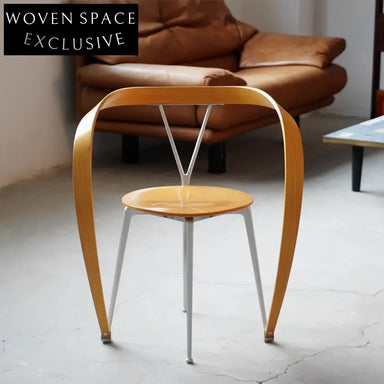 Elegant Mid-Century Modern Art Deco Metal Plywood Dining Chair