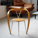 Elegant Mid-Century Modern Art Deco Metal Plywood Dining Chair