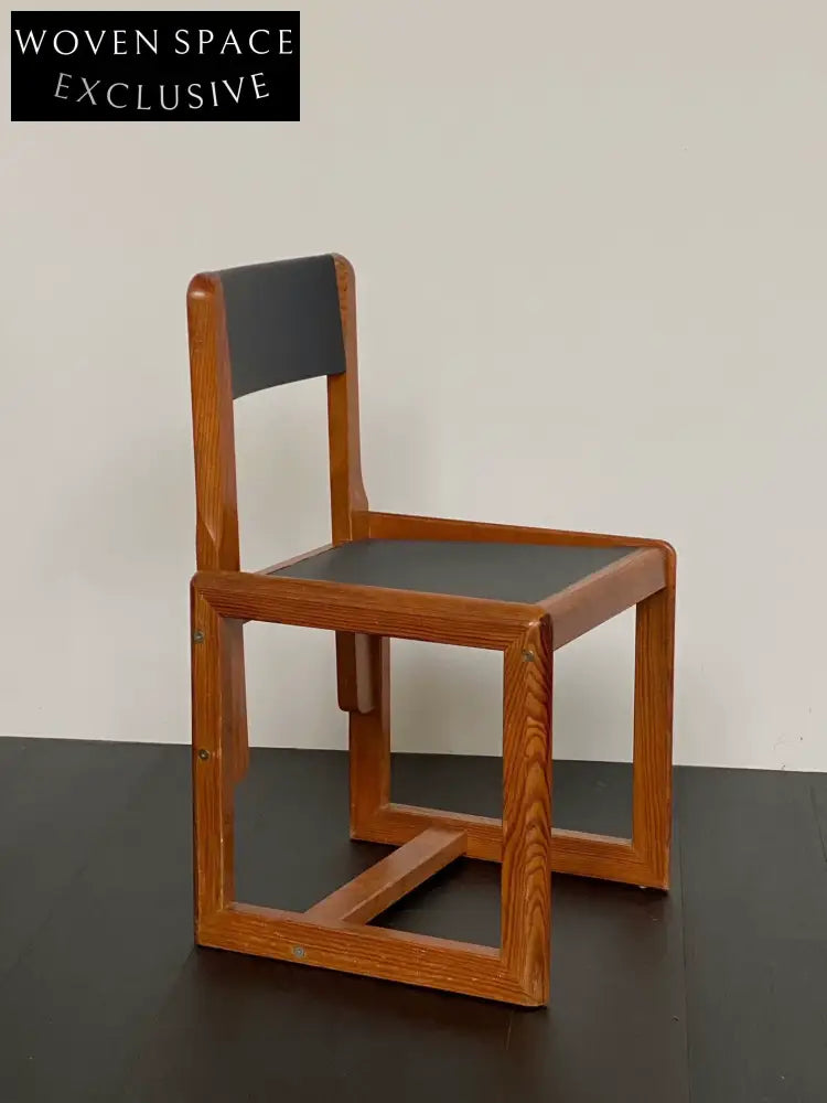 Authentic André Sornay Mid-Century Modern Dining Chair, Dark Grey Seat, 1960s French Design