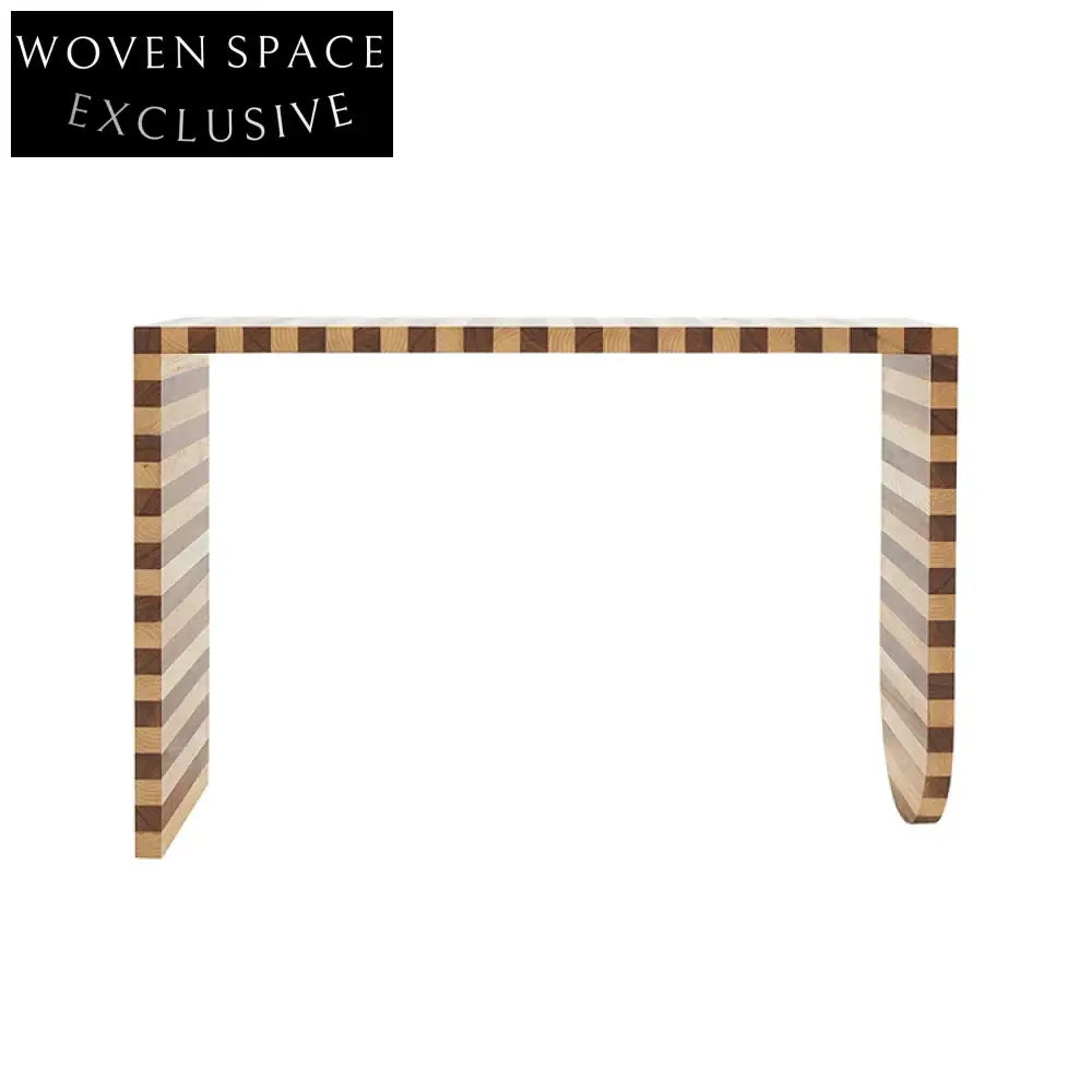 Elegant Mid-Century Solid Walnut Wood Entryway Hallway Sofa Console Table