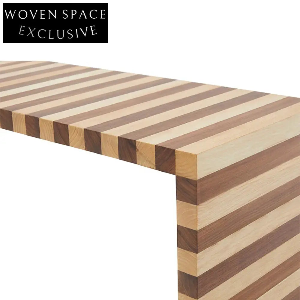 Elegant Mid-Century Solid Walnut Wood Entryway Hallway Sofa Console Table