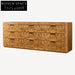 Elegant Minimalist 9-Drawer Wooden Sideboard Cabinet with Shiny Retro Design